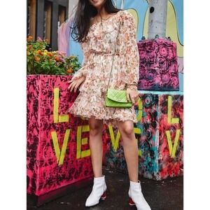 Zimmermann Silk Mini Dress Z Size 1 / US 6 / AU UK 10 Floral Garden Party